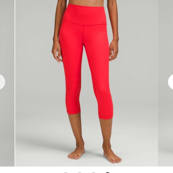 Lululemon Align High Rise Crop 21 Love Red - Picture 3 of 8